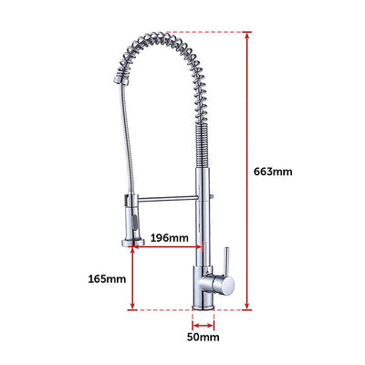 Dealsmate Basin Mixer Pull-Out Kitchen Tap Faucet Laundry Sink
