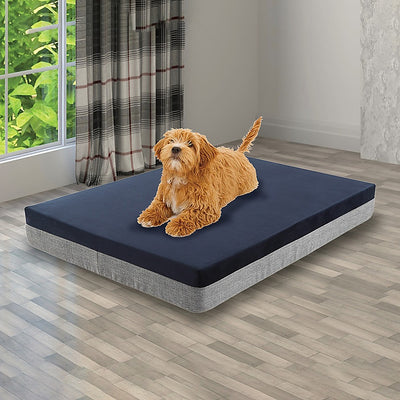 Dealsmate Memory Foam Dog Bed 15CM Thick Large Orthopedic Dog Pet Beds Waterproof Big
