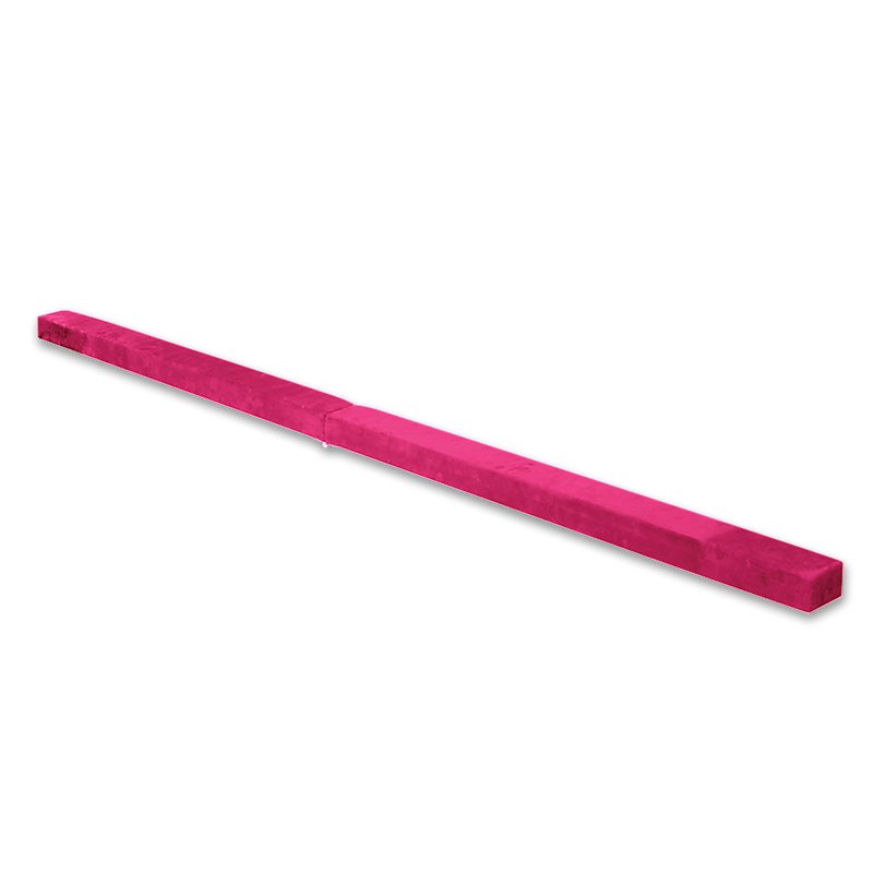 Dealsmate 2.2m Gymnastics Folding Balance Beam Pink Synthetic Suede