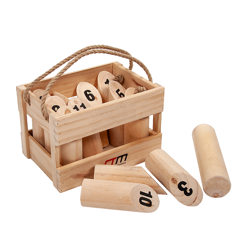 Dealsmate Number Toss Wooden Set Outdoor Games with Carry Case