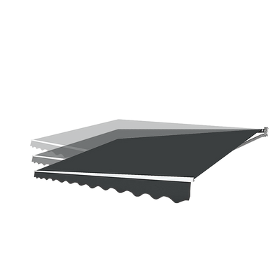 Dealsmate Motorised Outdoor Folding Arm Awning Retractable Sunshade Canopy Grey 4.0m x 3.0m