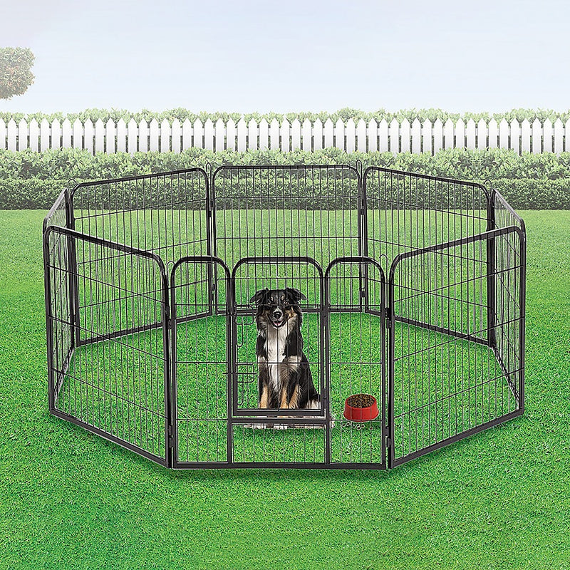 Dealsmate 8 Panel Heavy Duty Pet Dog Playpen Puppy Exercise Fence Enclosure Cage
