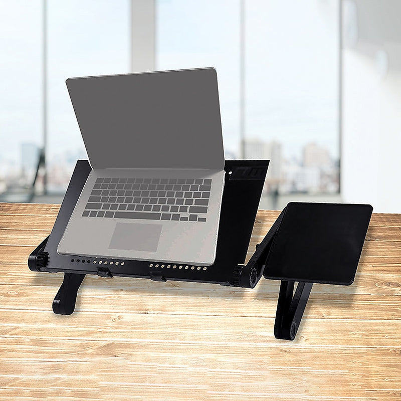 Dealsmate Aluminium Alloy Folding Laptop Computer Stand Desk Table Tray On Bed Mouse