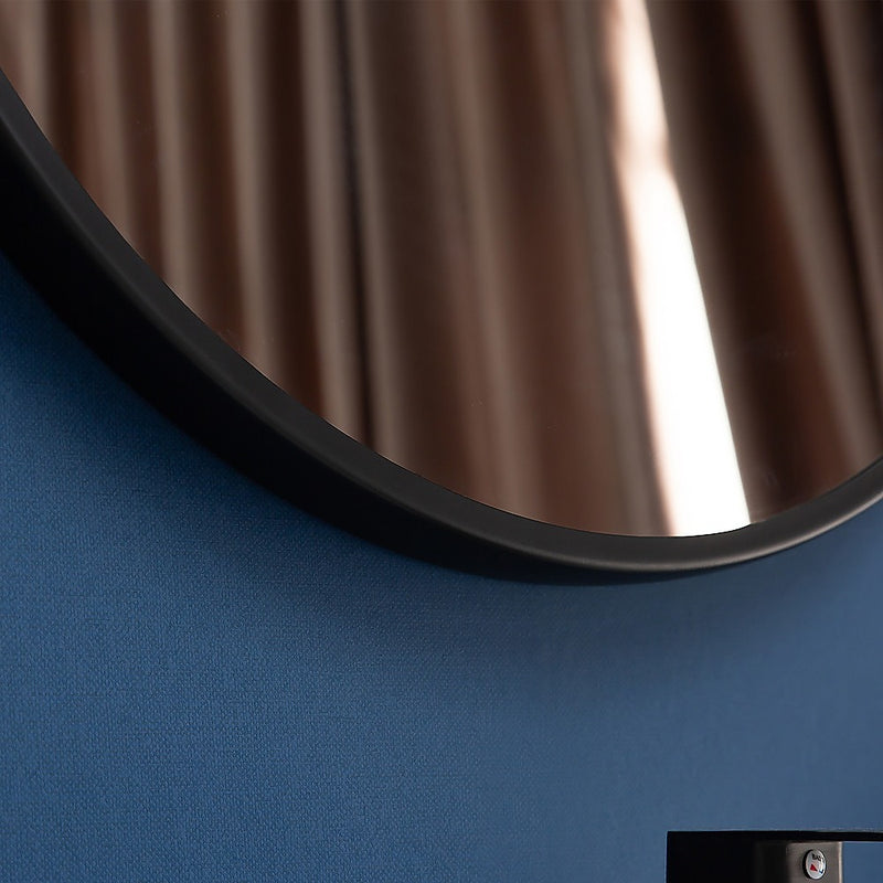 Dealsmate 80cm Round Wall Mirror Bathroom Makeup Mirror by Della Francesca
