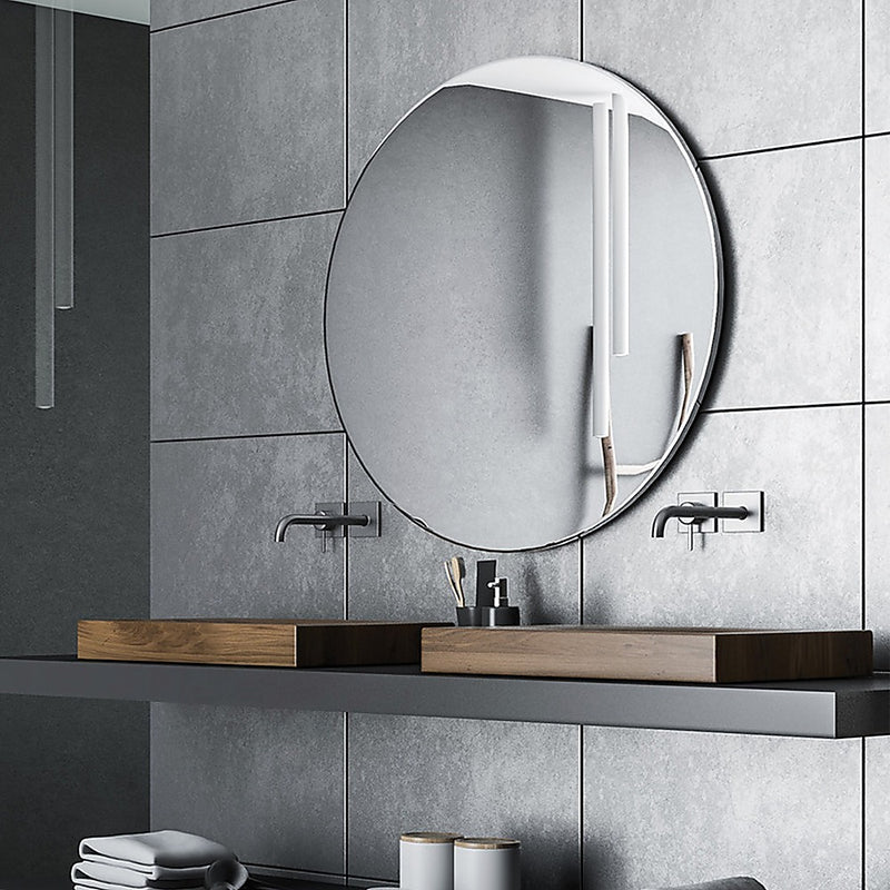 Dealsmate 90cm Round Wall Mirror Bathroom Makeup Mirror by Della Francesca