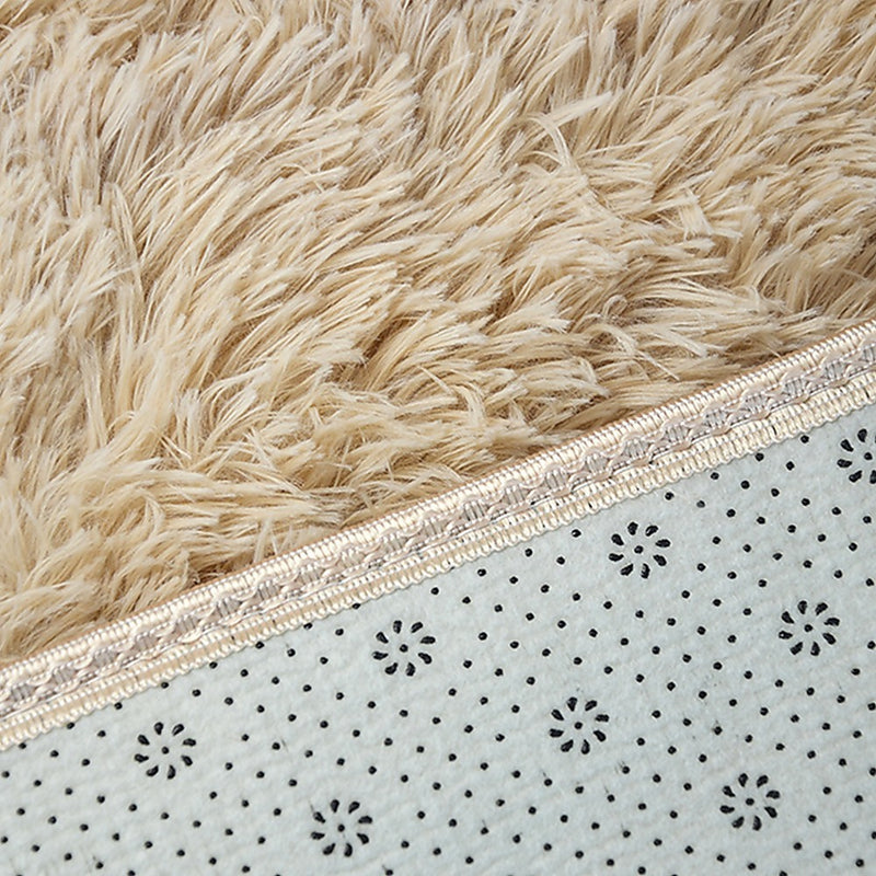 Dealsmate 230x160cm Floor Rugs Large Shaggy Rug Area Carpet Bedroom Living Room Mat - Beige