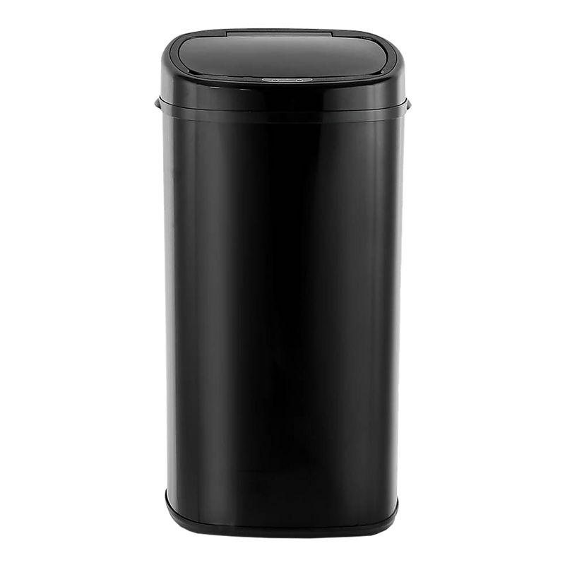 Dealsmate 68L Motion Sensor Bin Automatic Stainless Steel Kitchen Rubbish Trash - Black