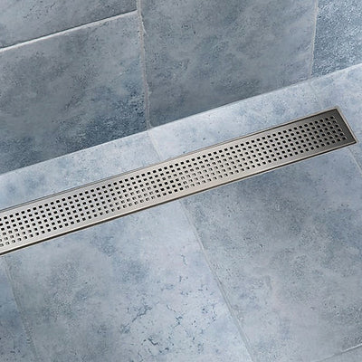 Dealsmate 800mm Bathroom Shower Stainless Steel Grate Drain w/Centre outlet Floor Waste