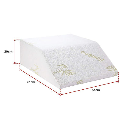 Dealsmate Wedge Elevation Pillow Cool Gel Memory Foam Leg Raiser Support Cushion
