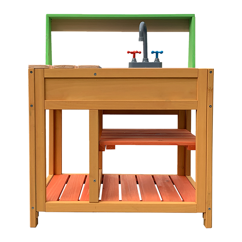 Dealsmate Children’s Outdoor Play Mud Kitchen Sand Pit with Display Shelf