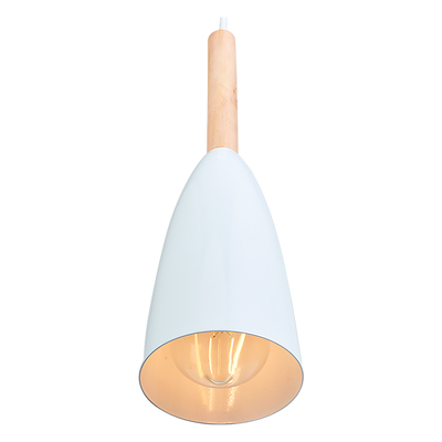 Dealsmate White Pendant Lighting Kitchen Lamp Modern Pendant Light Bar Wood Ceiling Lights