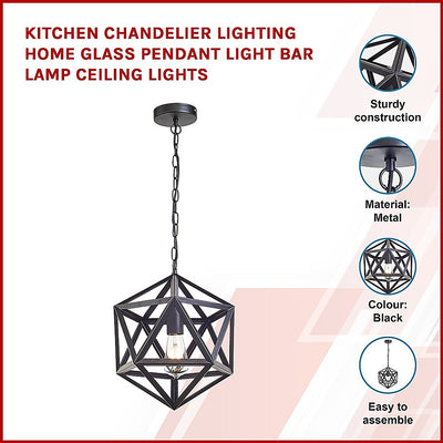 Dealsmate Kitchen Chandelier Lighting Home Glass Pendant Light Bar Lamp Ceiling Lights