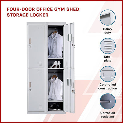 Dealsmate Four-Door Office Gym Shed Storage Locker