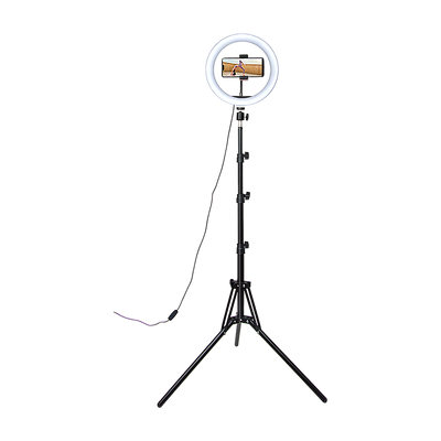 Dealsmate 10 LED Selfie Ring Light with 1.6M Tripod Stand Phone Holder Photo Live Makeup