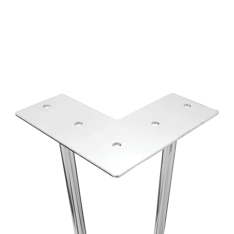 Dealsmate Set of 4 Chrome Retro Hairpin Table Legs 12mm Steel Bench Desk - 41cm