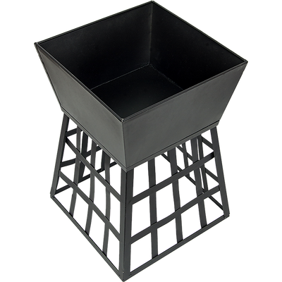 Dealsmate Black Fire Pit Square Log Patio Garden Heater Outdoor Table Top BBQ Camping