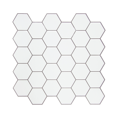 Dealsmate Tiles 3D Peel and Stick Wall Tile Hexagon White (30cm x 30cm x 10 sheets)