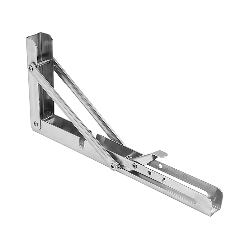 Dealsmate 2x 10 Stainless Steel Folding Table Bracket Shelf Bench 50kg Load Heavy Duty
