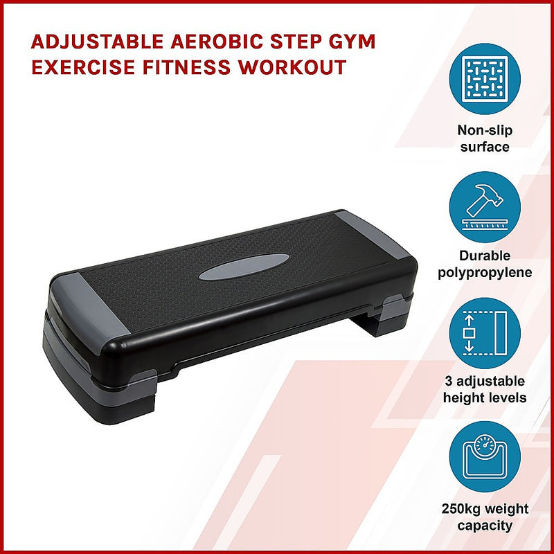 Dealsmate Adjustable Aerobic Step Gym Exercise Fitness Workout