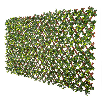 Dealsmate Jasmine Artificial Hedge Extendable Trellis / Screen 2 Meter By 1 Meter UV Resistant (PVC)