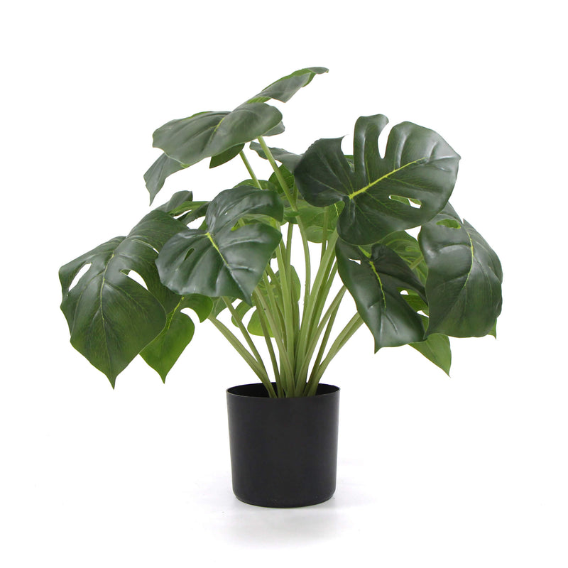 Dealsmate Dense Potted Artificial Split Philodendron Plant With Real Touch Leaves 50cm