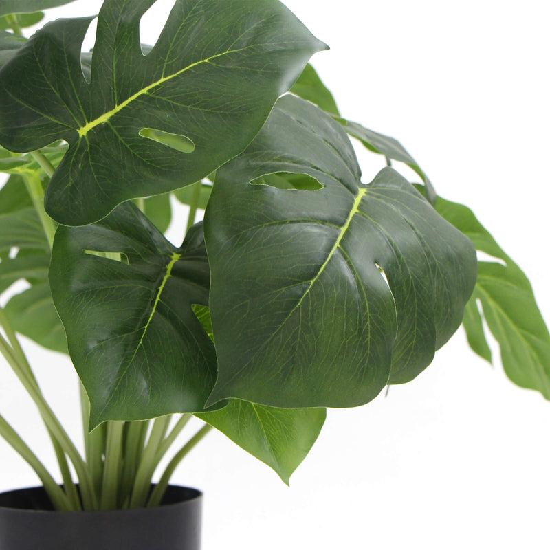 Dealsmate Dense Potted Artificial Split Philodendron Plant With Real Touch Leaves 50cm