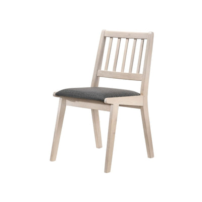 Dealsmate Harriette White Washed Oak Finish Dining Chair Set of 2