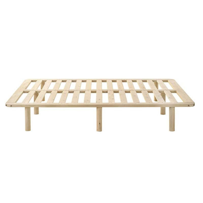 Dealsmate Platform Bed Base Frame Wooden Natural King Pinewood