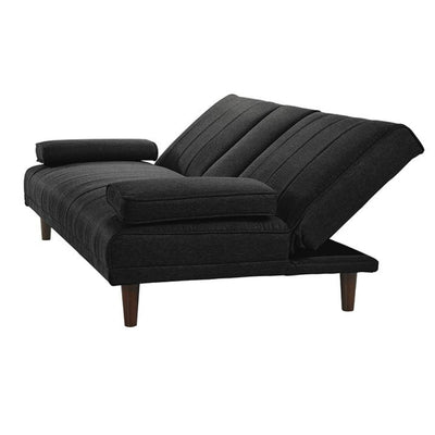 Dealsmate Fabric Sofa Bed with Cup Holder 3 Seater Lounge Couch - Charcoal