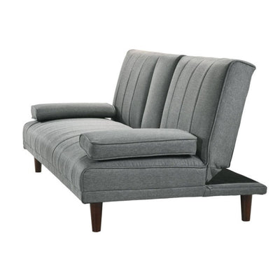 Dealsmate Fabric Sofa Bed with Cup Holder 3 Seater Lounge Couch - Light Grey