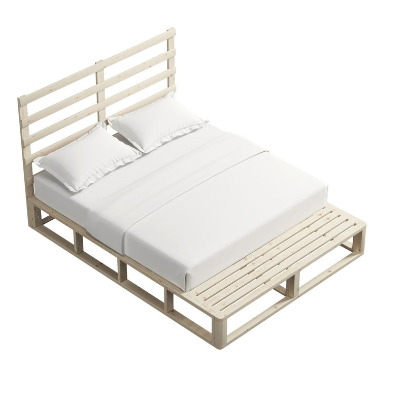 Dealsmate Industrial Coastal Pallet Bed Frame Bed Base King Single