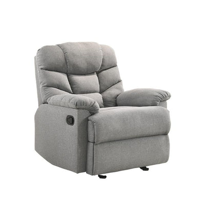 Dealsmate Rocking Recliner Chair Swing Glider Light Grey Fabric