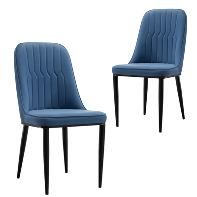 Dealsmate Stan Navy Elegant Classic Design Dining Chair Set of 2