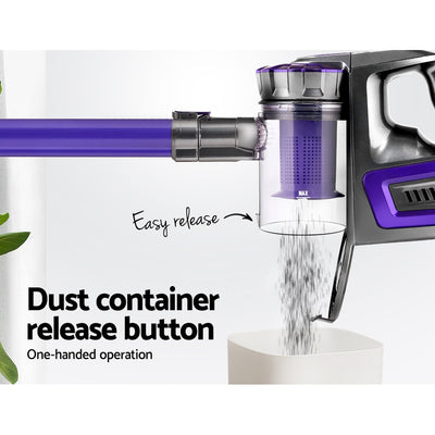 Dealsmate Devanti Handheld Vacuum Cleaner Cordless HEPA Filter Purple