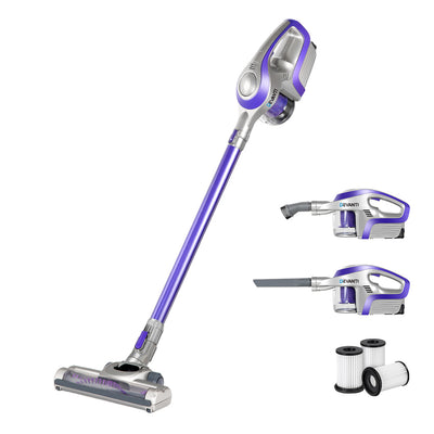 Dealsmate Devanti Handheld Vacuum Cleaner Cordless HEPA Filter Purple 150W