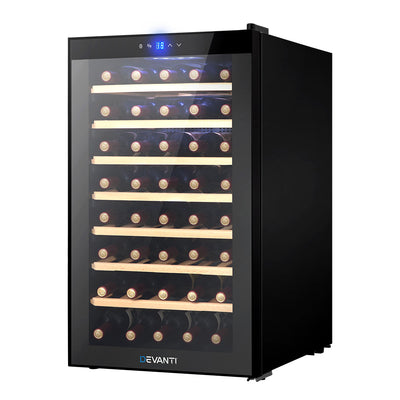 Dealsmate Devanti Wine Cooler Compressor Fridge Chiller Storage Cellar 51 Bottle Black