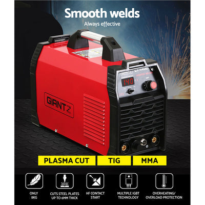Dealsmate  140Amp Inverter Welder Plasma Cutter Gas DC iGBT Portable Welding Machine
