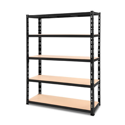 Dealsmate  1.8M Warehouse Racking Shelving Storage Shelf Garage Shelves Rack Steel Black