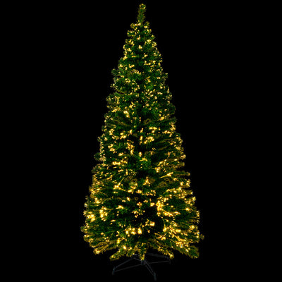 Dealsmate  Christmas Tree 2.1M LED Xmas trees Optic Fibre Warm White