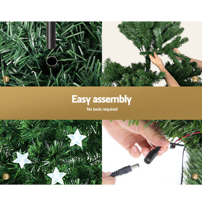 Dealsmate  Christmas Tree 2.4M LED Xmas trees with Lights Multi Colour