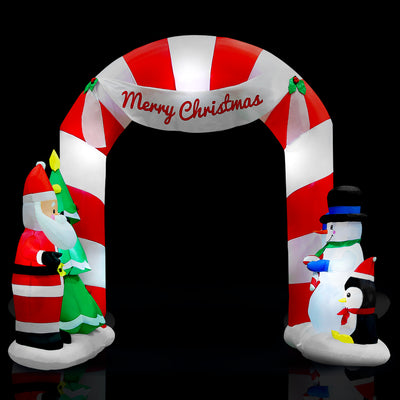Dealsmate  3M Christmas Inflatable Archway with Santa Xmas Decor LED