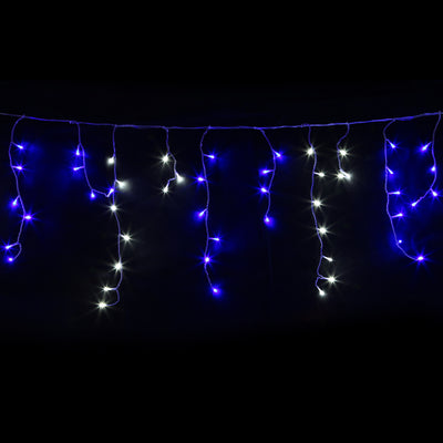 Dealsmate  800 LED Christmas Icicle Lights White and Blue