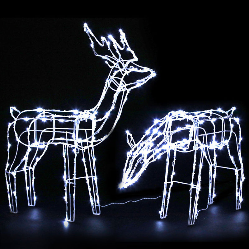 Dealsmate  Christmas Motif Lights LED Rope Reindeer Waterproof Solar Powered