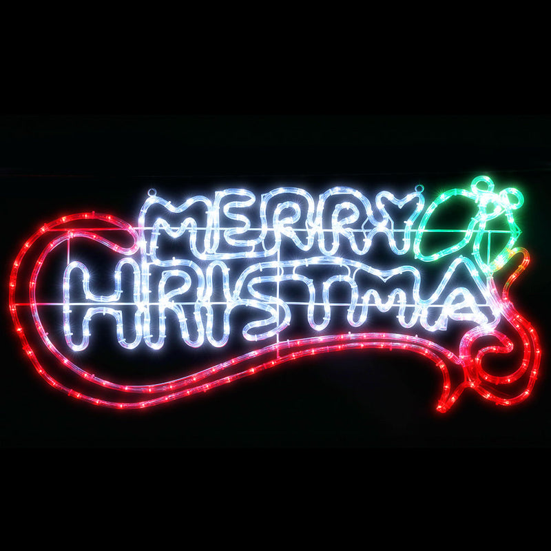 Dealsmate  Christmas Motif Lights LED Rope Merry Xmas Waterproof Colourful