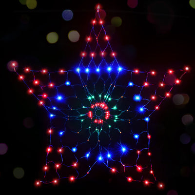 Dealsmate  Christmas Lights Motif LED Star Net Waterproof Outdoor Colourful