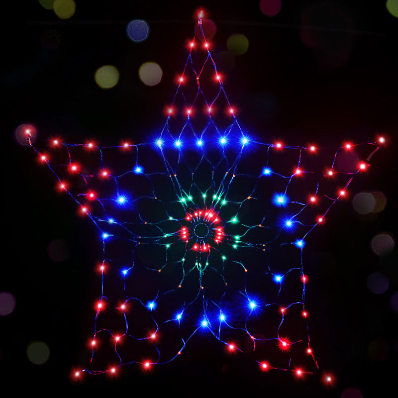 Dealsmate  Christmas Lights Motif LED Star Net Waterproof Outdoor Colourful