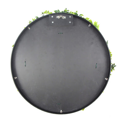 Dealsmate Flowering White Artificial Green Wall Disc UV Resistant 50cm (Black Frame)