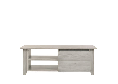 Dealsmate Coffee Table With Open Drawer In White Oak