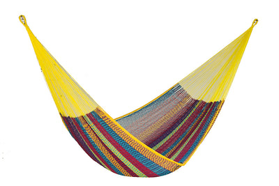 Dealsmate Mayan Legacy King Size Cotton Mexican Hammock in Confeti Colour
