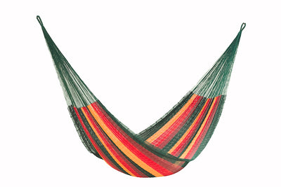 Dealsmate Mayan Legacy Queen Size Cotton Mexican Hammock in Imperial Colour